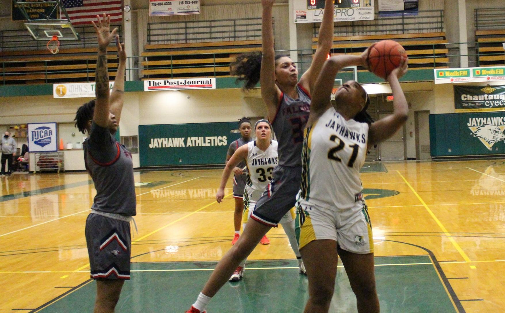 Hicks Records a Double-Double; Jayhawks fall to NCCC, 114-88